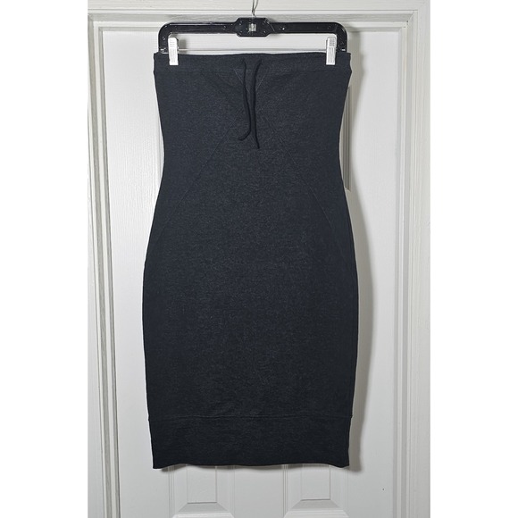 Kookai Dresses & Skirts - Kookai Strapless Tie Front Cotton Mini Dress Women's Size 1 Or XS Heather Black